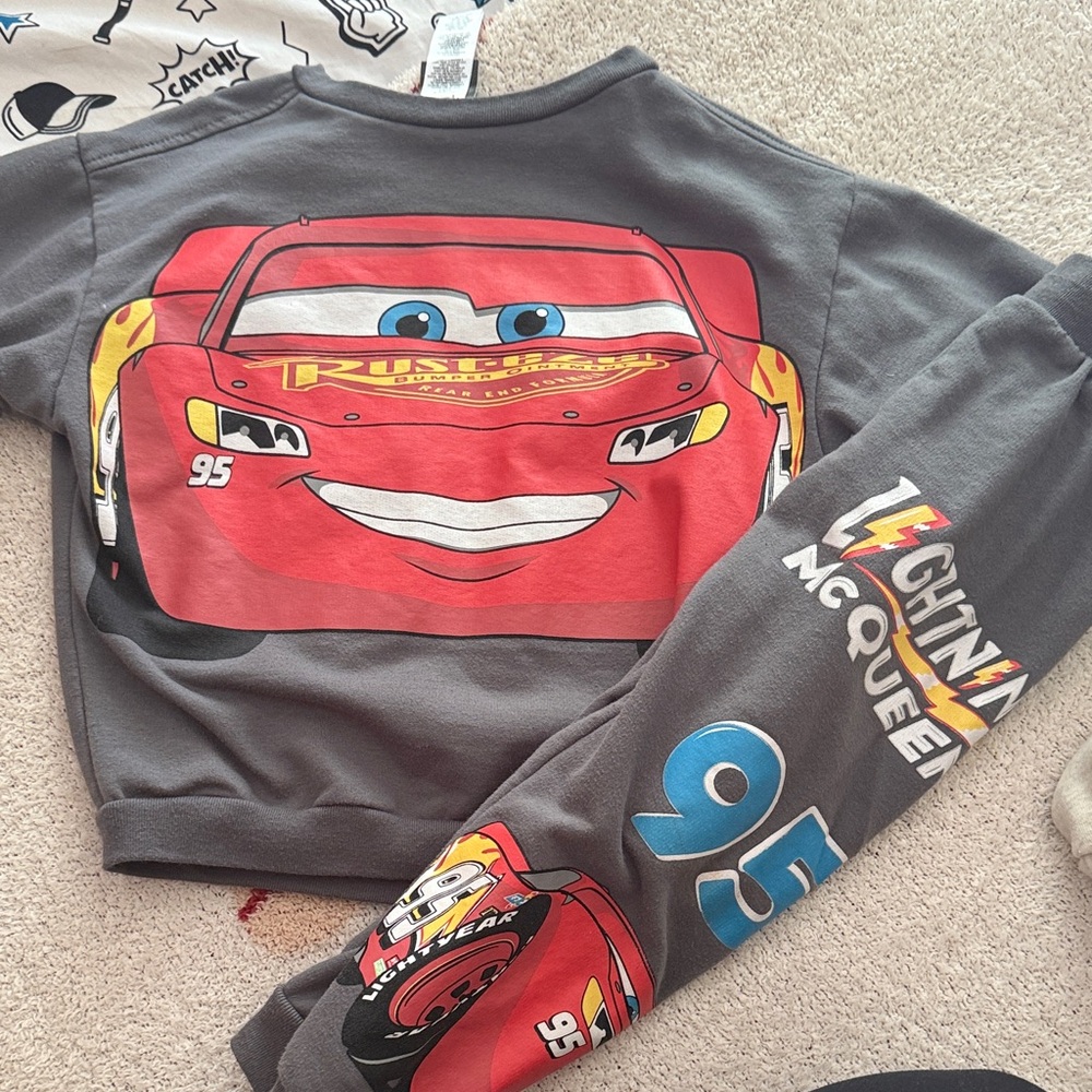 Disney Cars Gray and Red Kids Matching Set